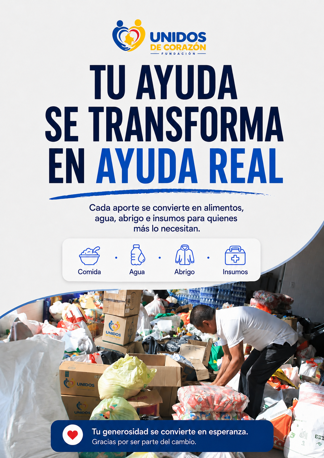 Donaciones convertidas en ayuda